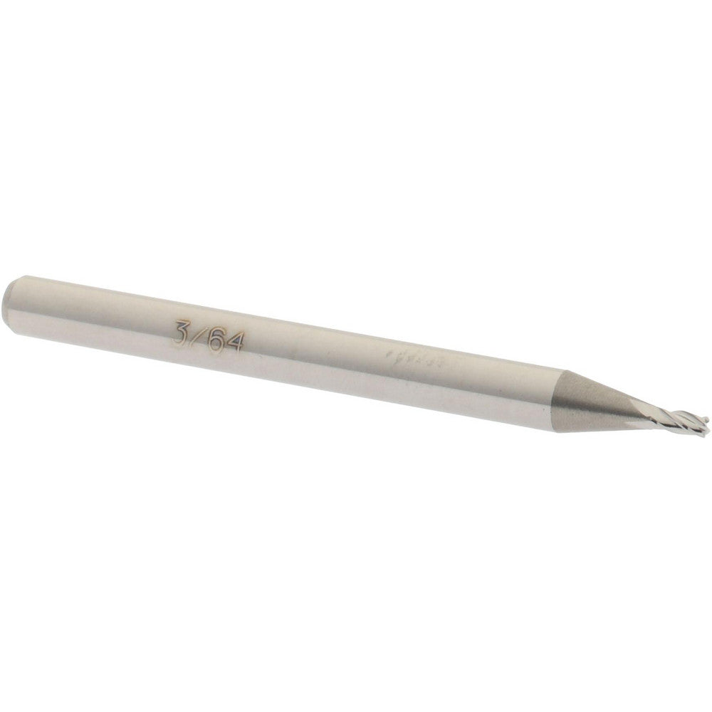 Accupro 00037671 Square End Mill 3/64'' Dia, 3/32'' LOC, 1/8'' Shank Dia, 1-1/2'' OAL, 4 Flutes, Solid Carbide