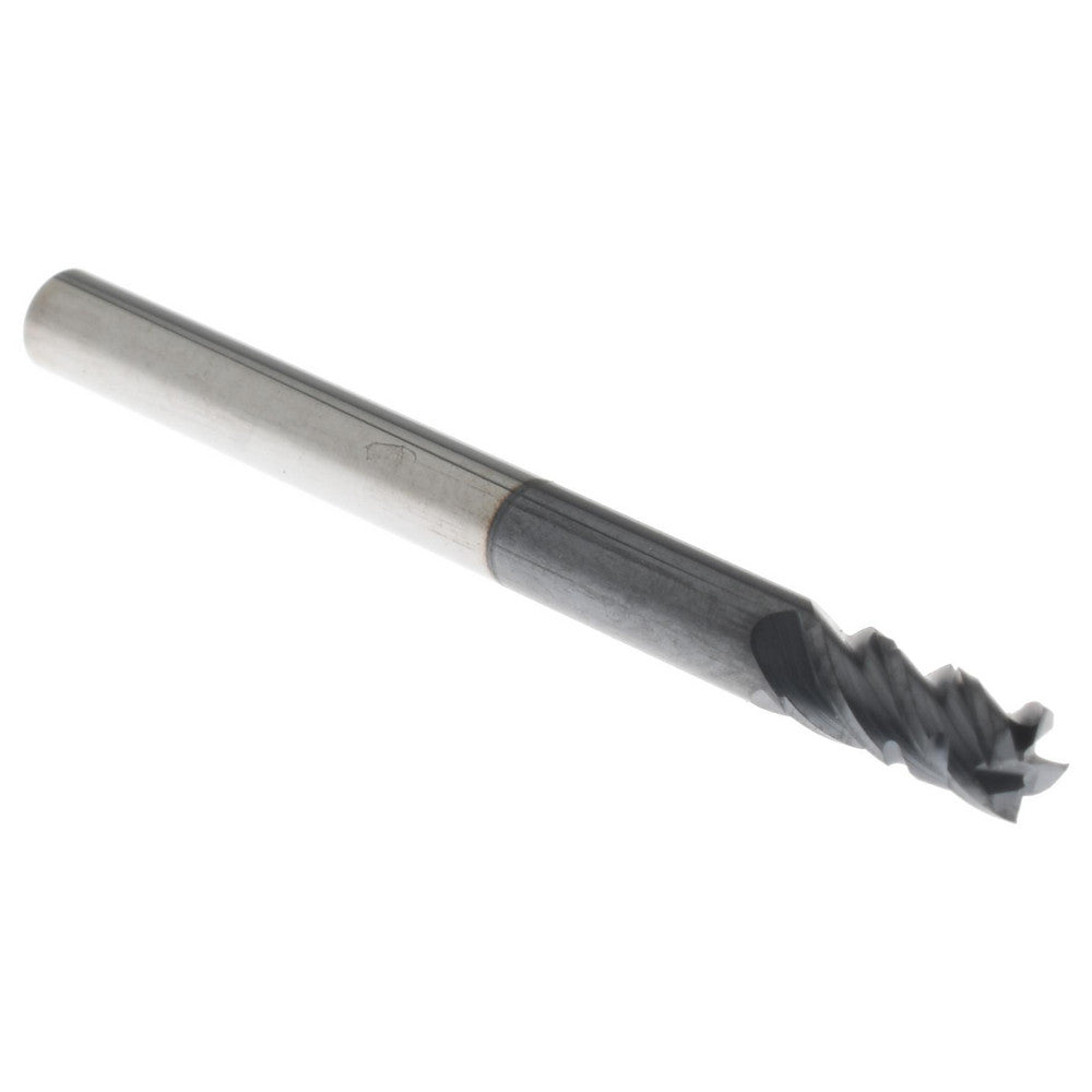 Accupro 00037804 Roughing & Finishing End Mill 1/8" Dia, 4 Flutes, Square End, Chipbreaker, Solid Carbide
