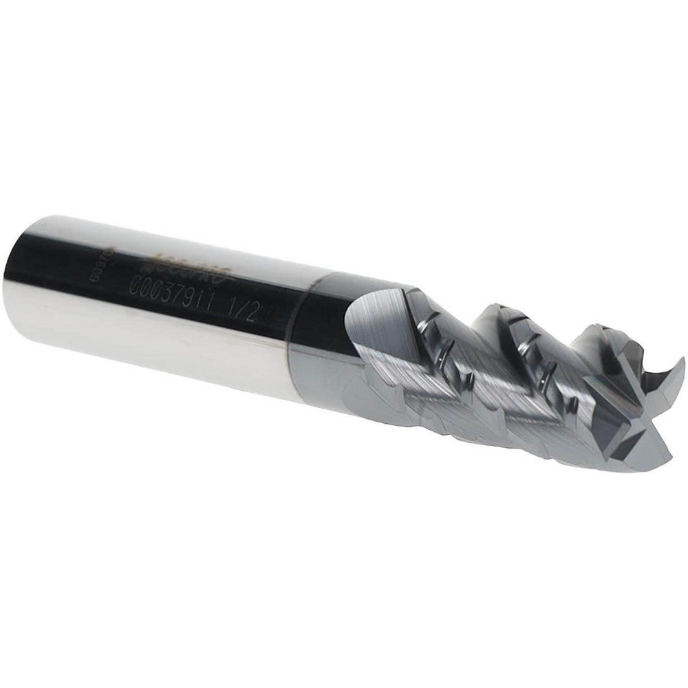 Accupro 00037911 Roughing & Finishing End Mill 1/2" Dia, 4 Flutes, Square End, Chipbreaker, Solid Carbide