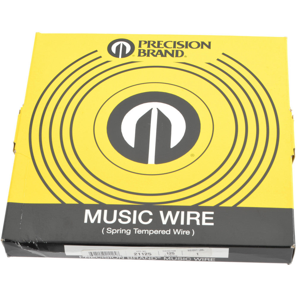 Precision Brand Products 21125 38 Gage, 1/8" Diam x 24' Long, High Carbon Steel, Tempered Music Wire Coil