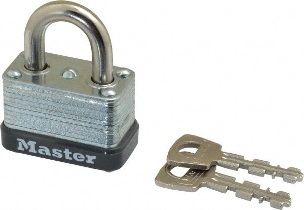 Master Lock 22D Padlock Laminated Steel, Keyed Different, 1-1/2" Wide