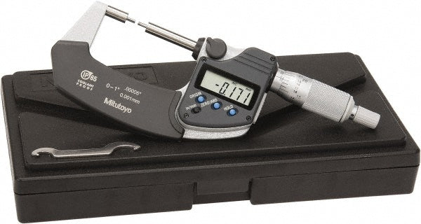 Mitutoyo 331-361-30 1 Inch, 32mm Throat Depth, Electronic Spline Micrometer