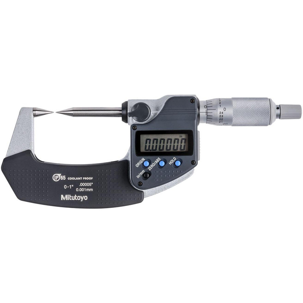 Mitutoyo 342-361-30 1 Inch, 32mm Throat Depth, Ratchet Stop, Electronic Point Micrometer