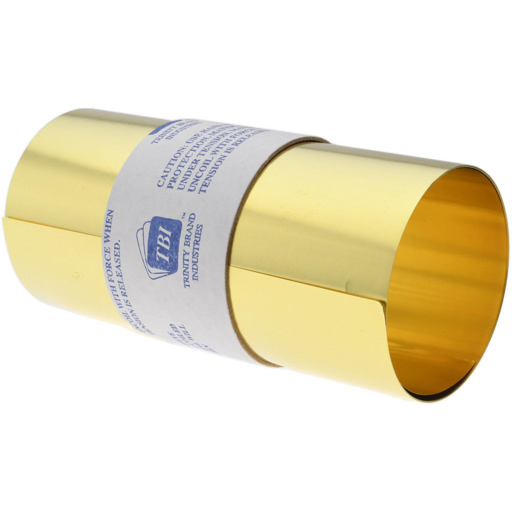 Trinity Brand Industries M-BBN-1X Shim Stock 0.0015'' Thick, 100'' Long, 6" Wide, 260 Alloy Brass