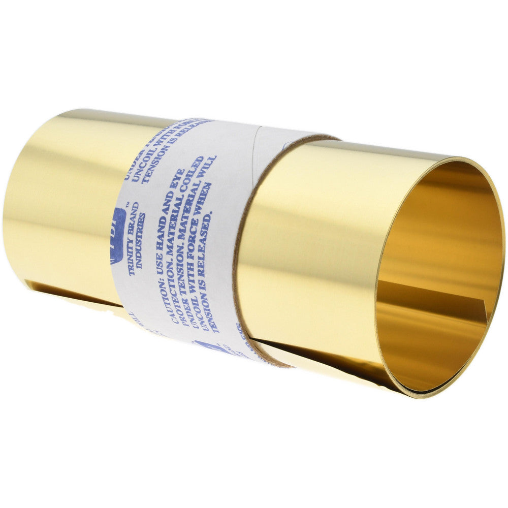 Trinity Brand Industries M-BBN-5 Shim Stock 0.005'' Thick, 100'' Long, 6" Wide, 260 Alloy Brass