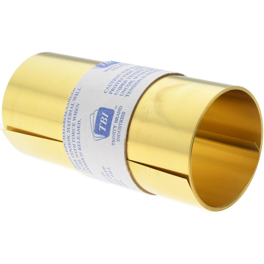 Trinity Brand Industries M-BBN-7 Shim Stock 0.007'' Thick, 100'' Long, 6" Wide, 260 Alloy Brass