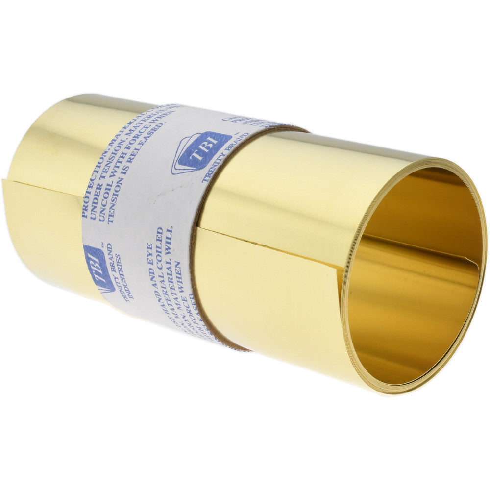 Trinity Brand Industries M-BBN-10 Shim Stock 0.01'' Thick, 100'' Long, 6" Wide, 260 Alloy Brass