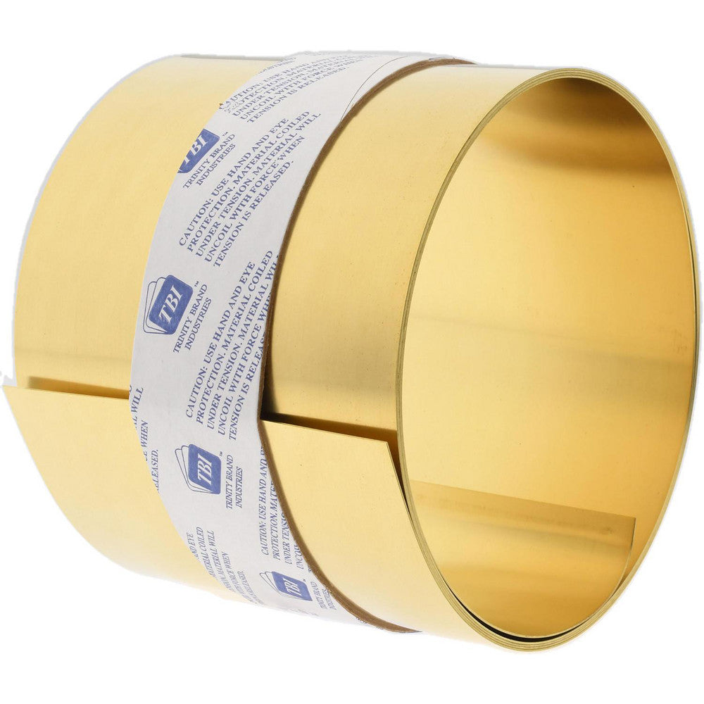 Trinity Brand Industries M-BBN-31 Shim Stock 0.031'' Thick, 100'' Long, 6" Wide, 260 Alloy Brass