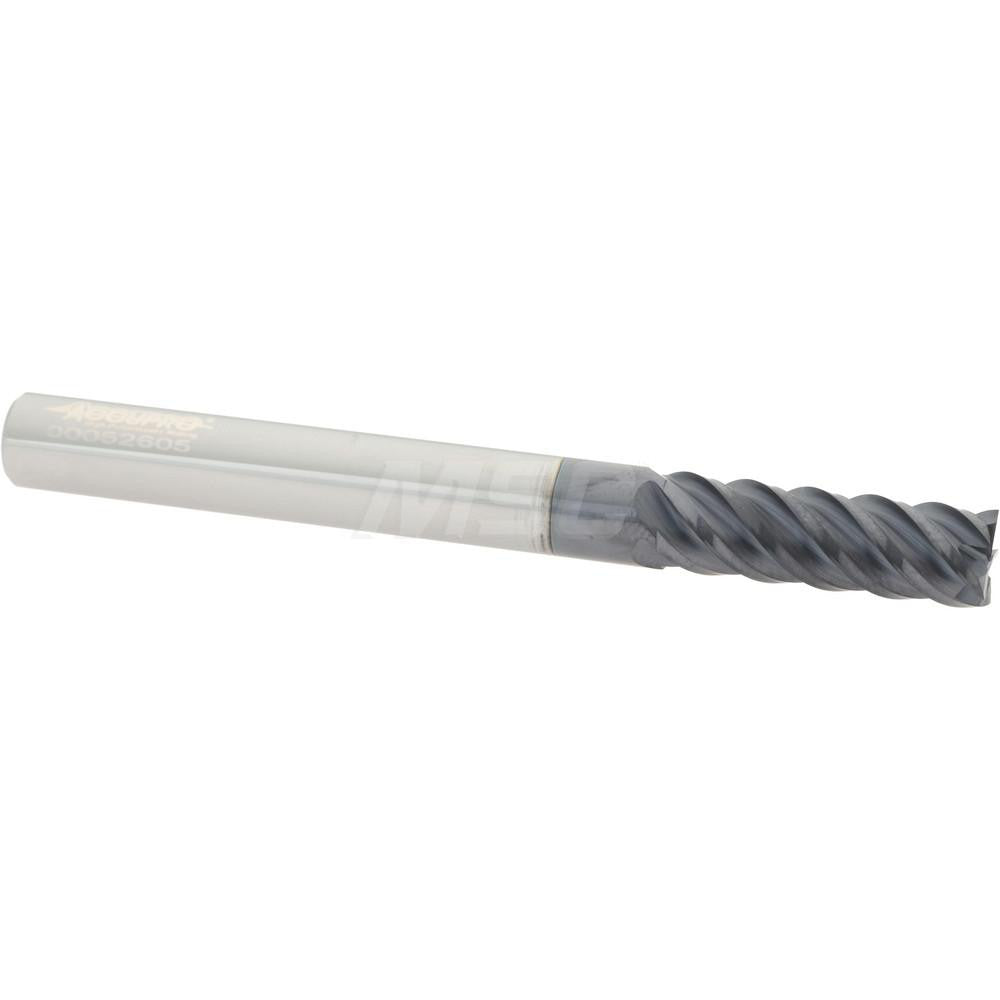 Accupro 95168249 Square End Mill 1/4" Dia, 3/4" LOC, 5 Flutes, Solid Carbide