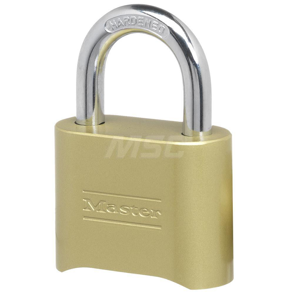 Master Lock 175 Combination Lock Brass & Steel, 2" Wide