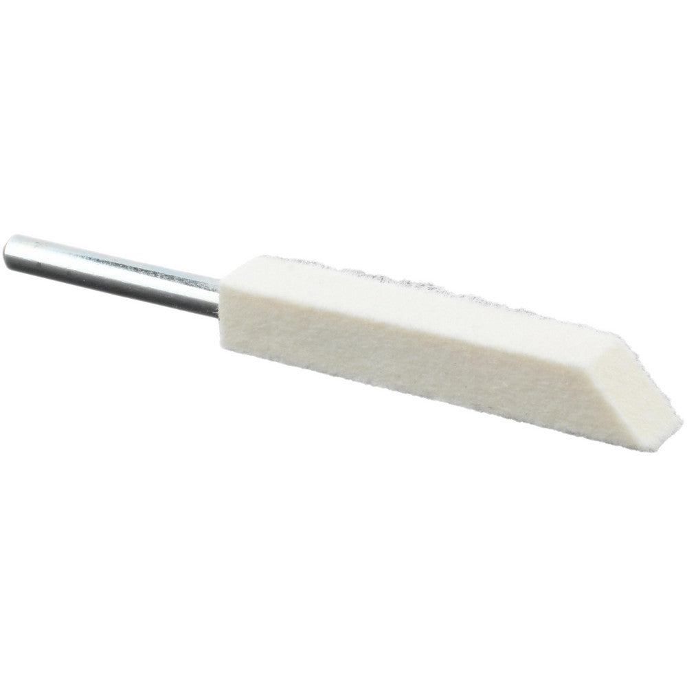 Spartan Felt 2884610 Mounted Polishing Bob Taper Shape, 1/4" Max Dia, 1/8" Shank Dia, Wool Felt
