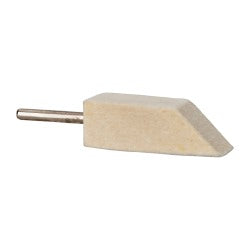 Spartan Felt 2884635 Mounted Polishing Bob Taper Shape, 1/2" Max Dia, 1/8" Shank Dia, Wool Felt