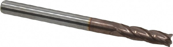 Kyocera SGS Precision Tools 35502 Square End Mill 1/8" Dia, 7/16" LOC, 4 Flute, Solid Carbide