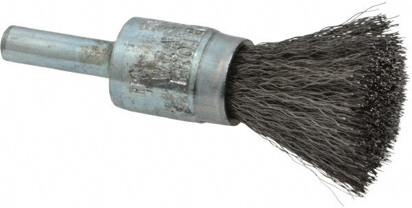 Osborn 0003070000 End Brushes 1/2" Dia, Steel, Crimped Wire