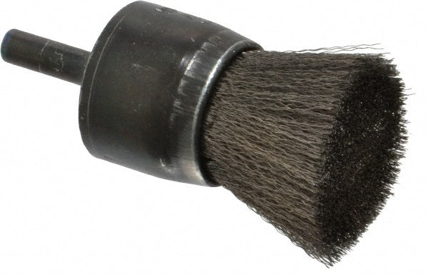 Osborn 0003071100 End Brushes 1" Dia, Stainless Steel, Crimped Wire