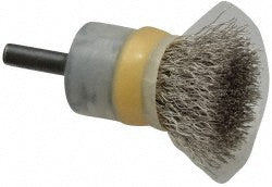 Osborn 0003071900 End Brushes 3/4" Dia, Stainless Steel, Crimped Wire