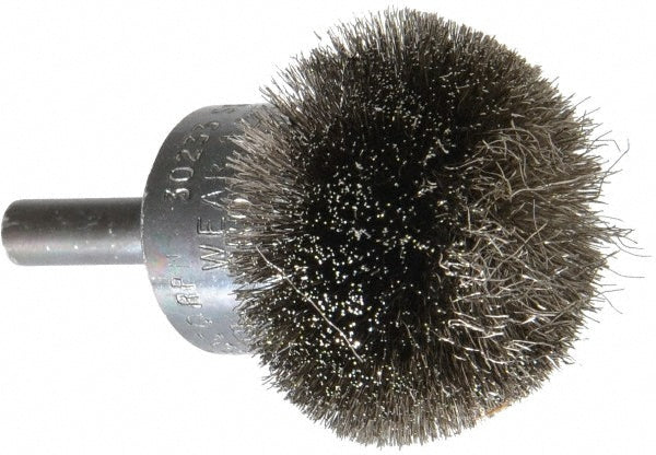 Osborn 0003073000 End Brushes 1-1/2" Dia, Stainless Steel, Crimped Wire