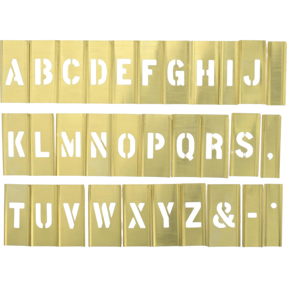C.H. Hanson 10148 92 Piece, 1 Inch Character Size, Brass Stencil