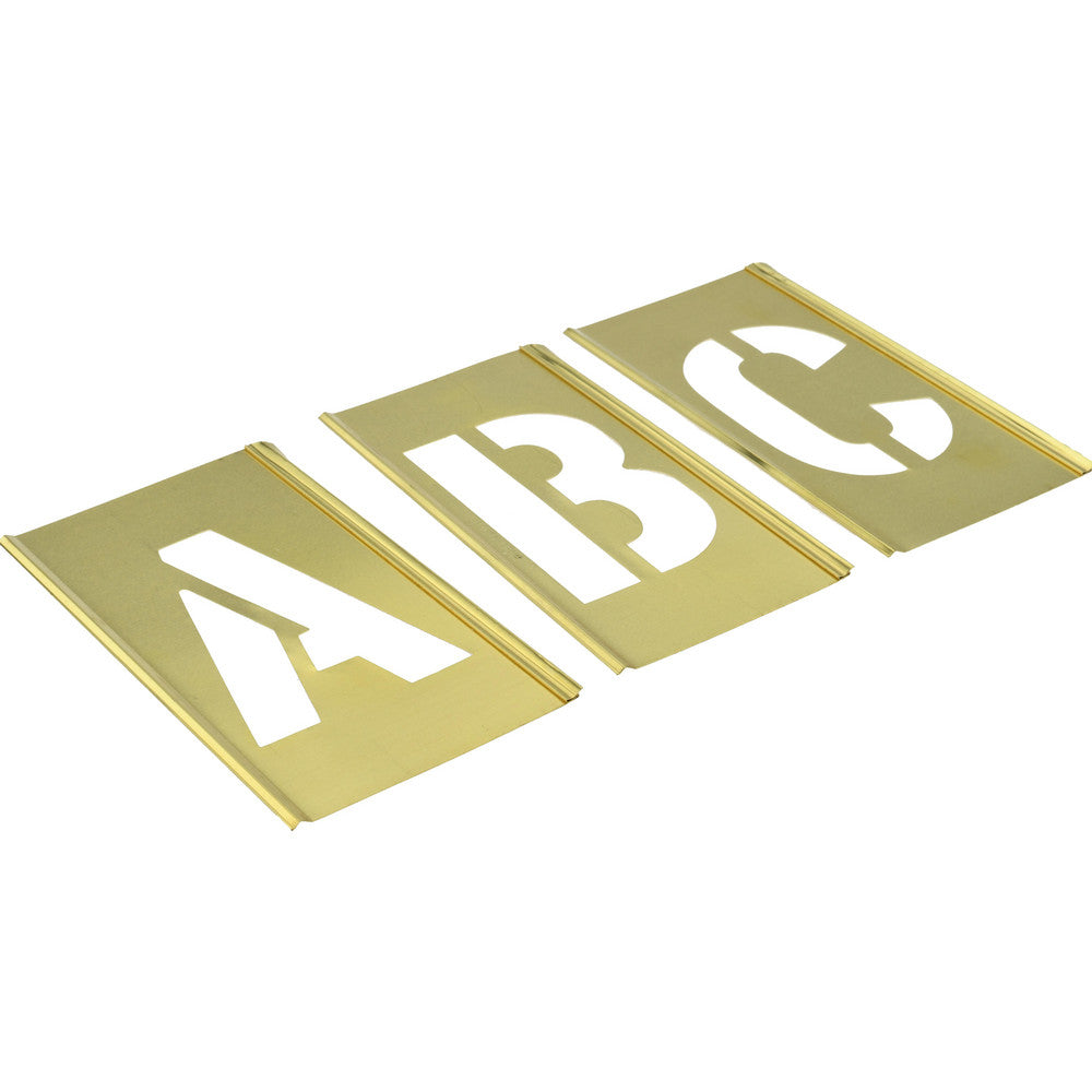C.H. Hanson 10153 92 Piece, 3 Inch Character Size, Brass Stencil