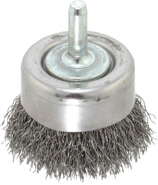 Osborn 0003240800 Cup Brush 2" Dia, 0.0118" Wire Dia, Steel, Crimped