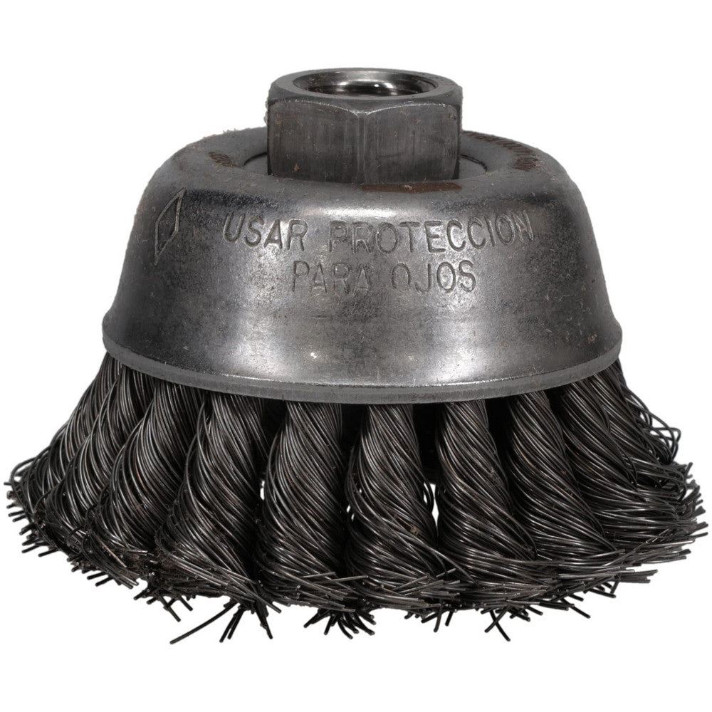 Osborn 0003355500 Cup Brush 2-3/4" Dia, 0.014" Wire Dia, Steel, Knotted