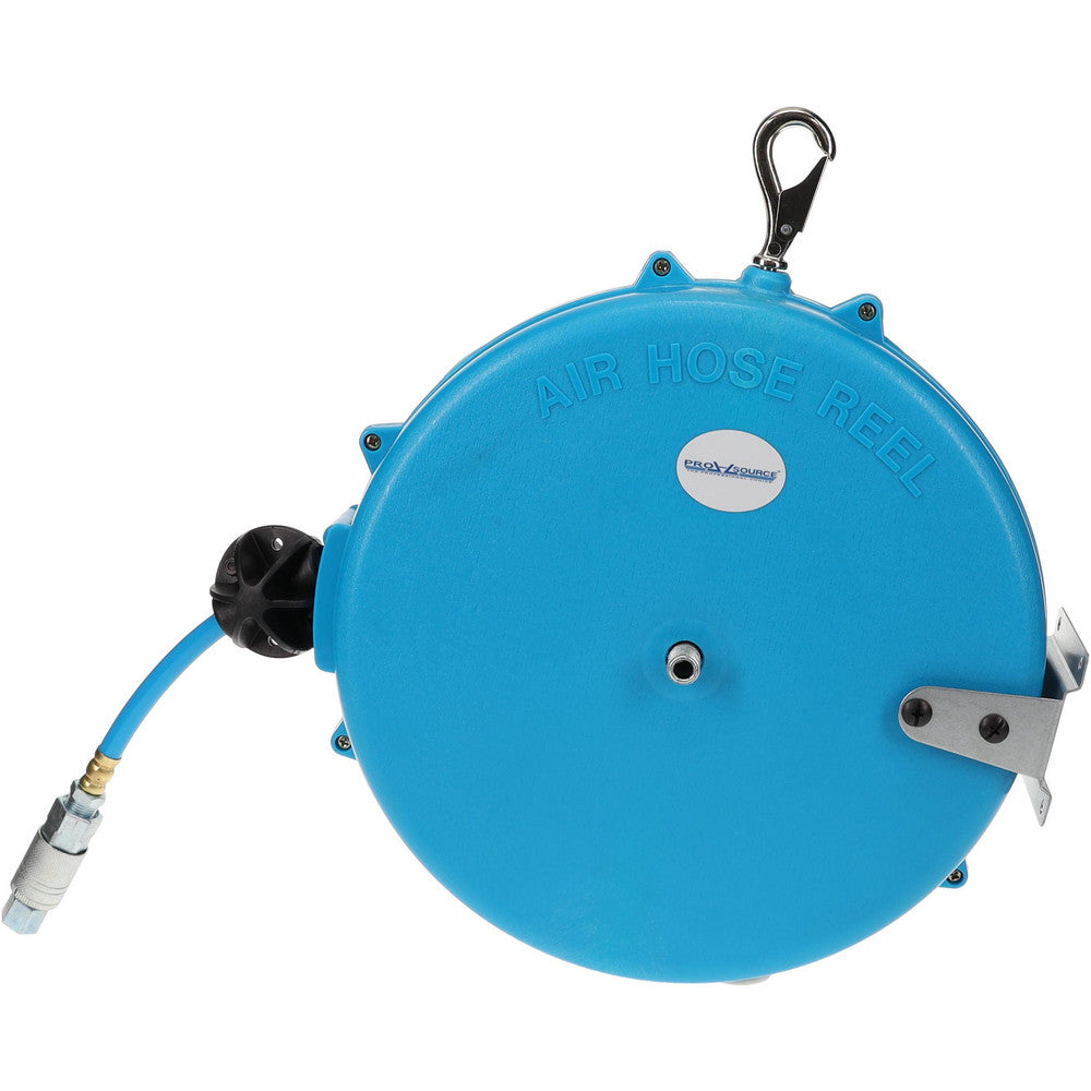 Pro-Source 2810022720PRO Hose Reel with Hose 1/4" ID Hose x 28', Spring Retractable