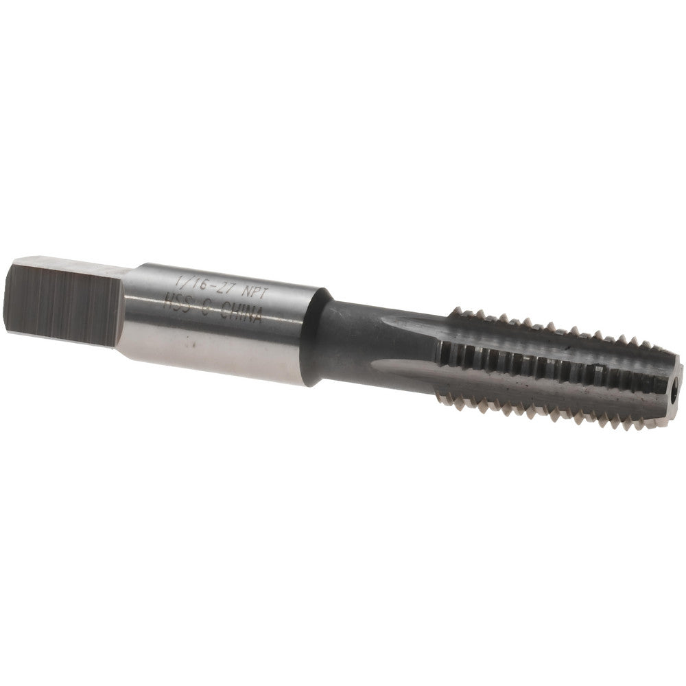 Value Collection MSC-00227850 1/16-27 NPT, 4 Flutes, Bright Finish, High Speed Steel, Interrupted Thread Pipe Tap