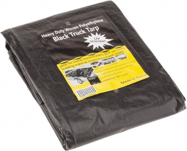 Value Collection KSMSCXHDBB1012 Tarp/Dust Cover Black, Polyethylene, 12' Long x 10' Wide, 11 to 12 mil