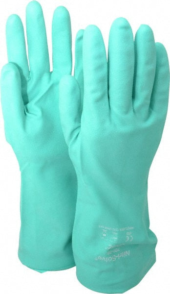 SHOWA 730-08 Chemical Resistant Gloves Medium, 15 mil Thick, Nitrile, Unsupported