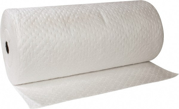 Brady SPC Sorbents SPC150 Sorbent Pad Oil Only Use, 38" Wide, 144' Long, 70 gal, White