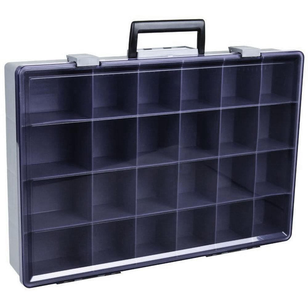 Flambeau 1024-2 24 Compartment Gray Small Parts Storage Box