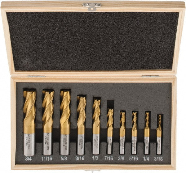 Value Collection 320-0002 End Mill Set 4 Flute, Square End