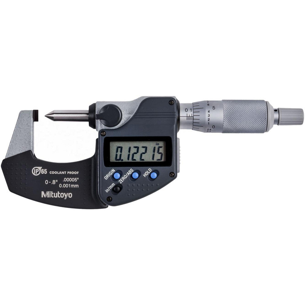 Mitutoyo 342-371-30 0 to 0.8 Inch Measurement, 0.0002 Inch Accuracy, Electronic Crimp Height Micrometer