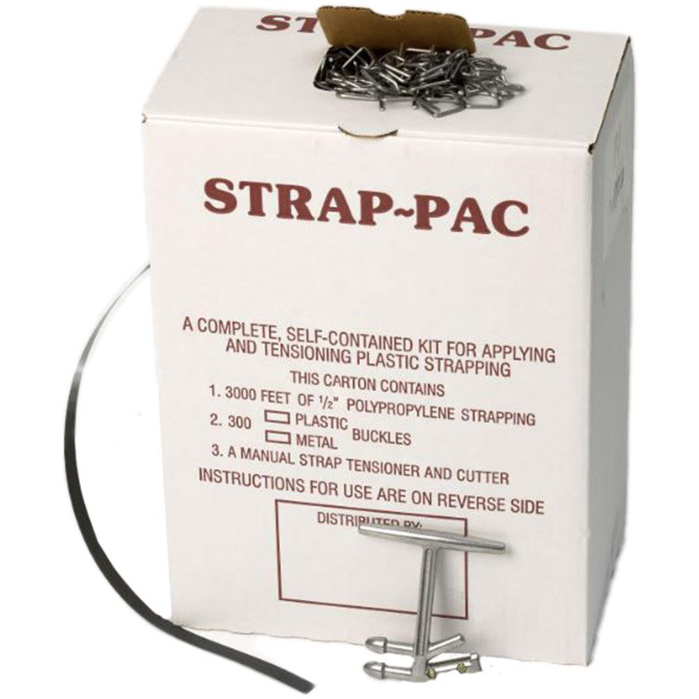 Pac Strapping SP-W 3,000 Foot Long x 1/2 Inch Wide x 0.015 Inch Thick, Economy Polyproylene Strapping Kit