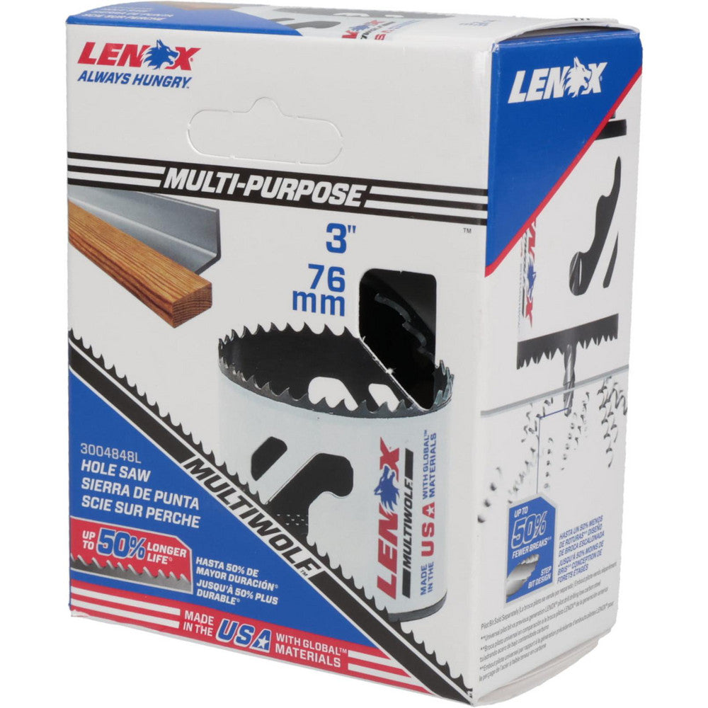 Lenox 3004848L Hole Saw 3" Saw Dia, 1-1/2" Cut Depth