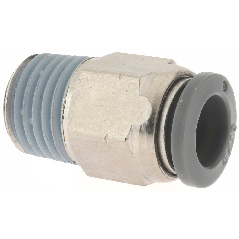 Norgren C24250528 Push-To-Connect Tube to Male & Tube to Male NPT Tube Fitting Adapter, Straight, 1/4" Thread, 5/16" OD