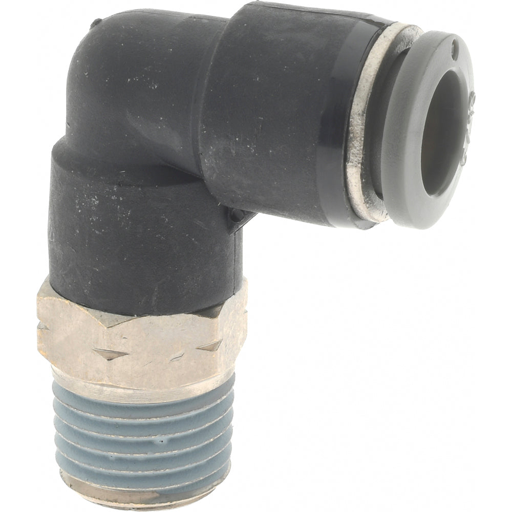 Norgren C24470528 Push-To-Connect Tube to Male & Tube to Male NPT Tube Fitting 90 ° Swivel Elbow, 1/4" Thread, 5/16" OD