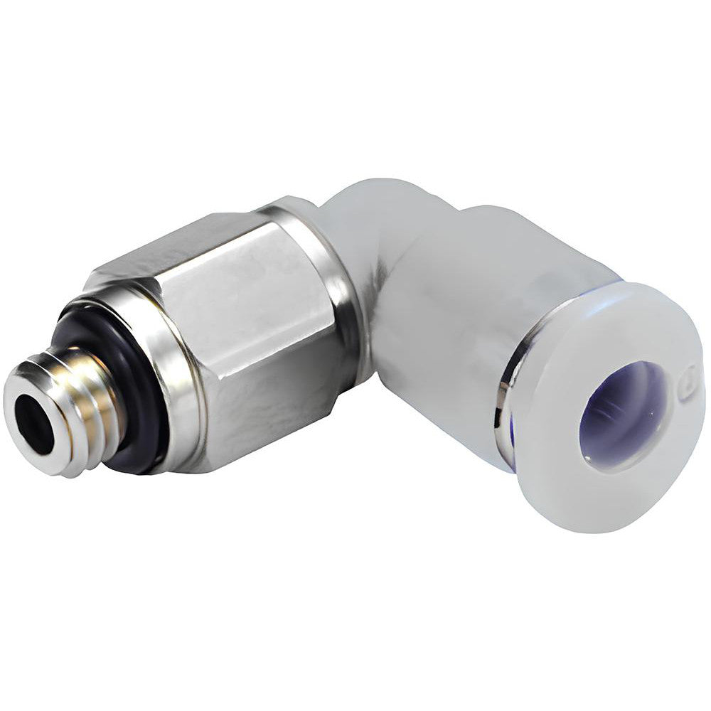 Norgren M01680618 Push-To-Connect Tube to Male & Tube to Male BSPT Tube Fitting Swivel Side Tee Adapter, Tee 1/8" Thread