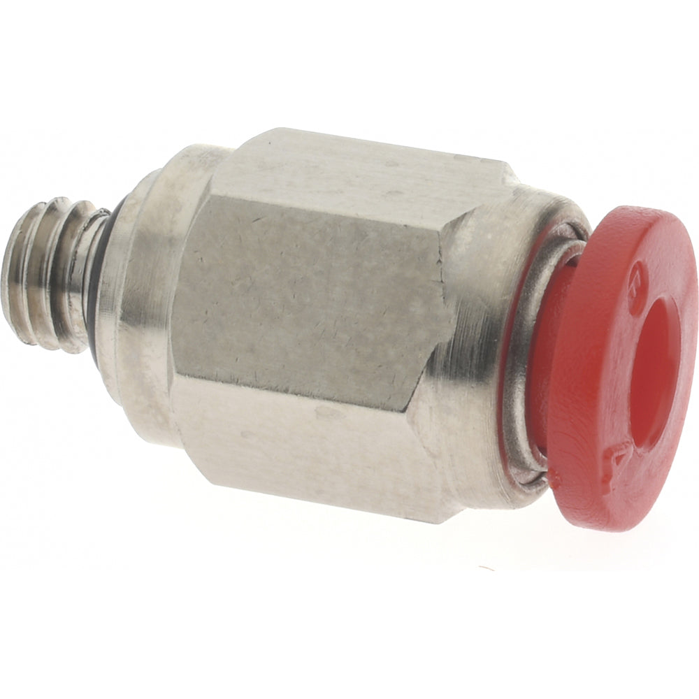 Norgren C02250405 Push-To-Connect Tube to Tube Tube Fitting ISO G Male Connector, Straight, M5 Thread