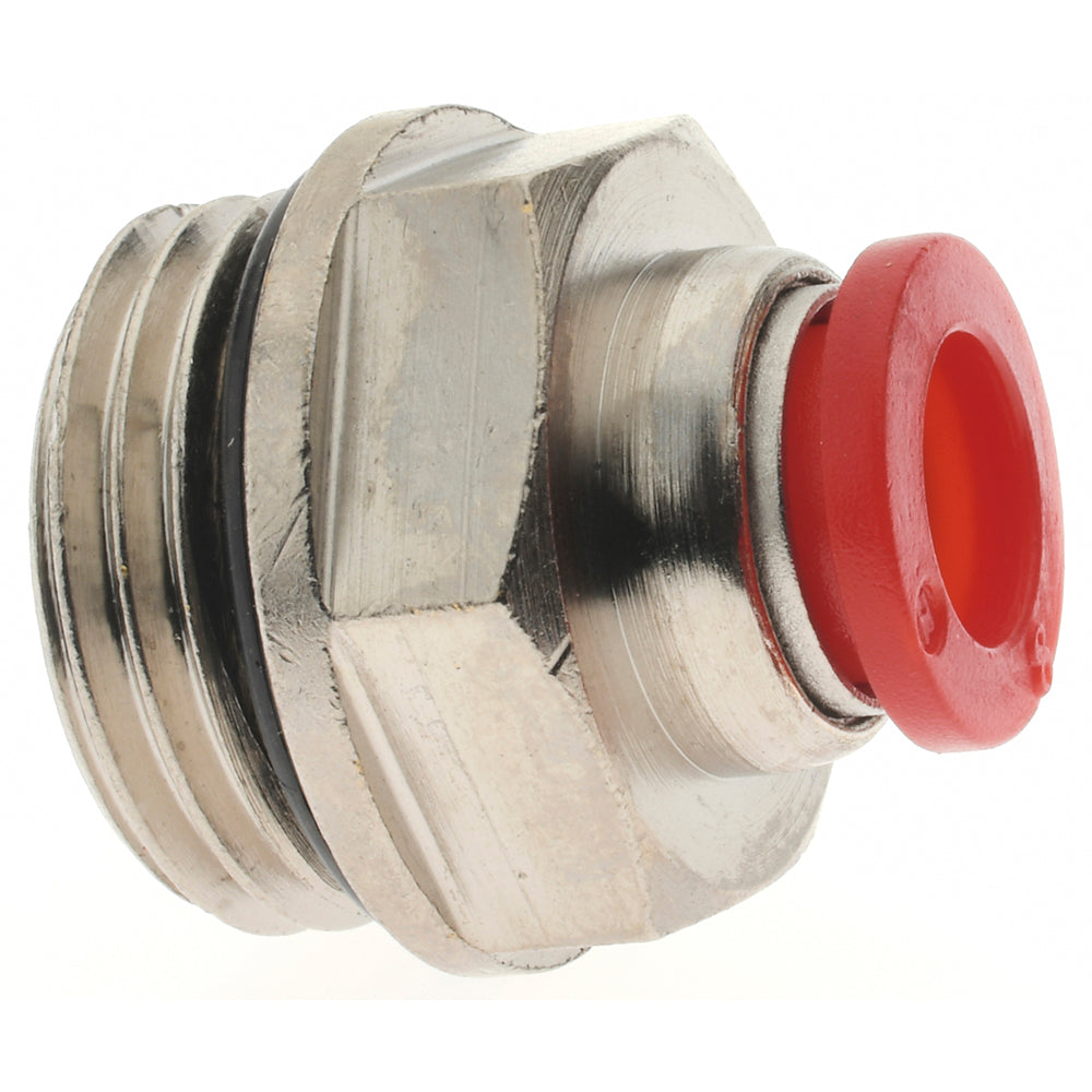 Norgren C02250848 Push-To-Connect Tube to Male & Tube to Male BSPP Tube Fitting Adapter, Straight, 1/2" Thread