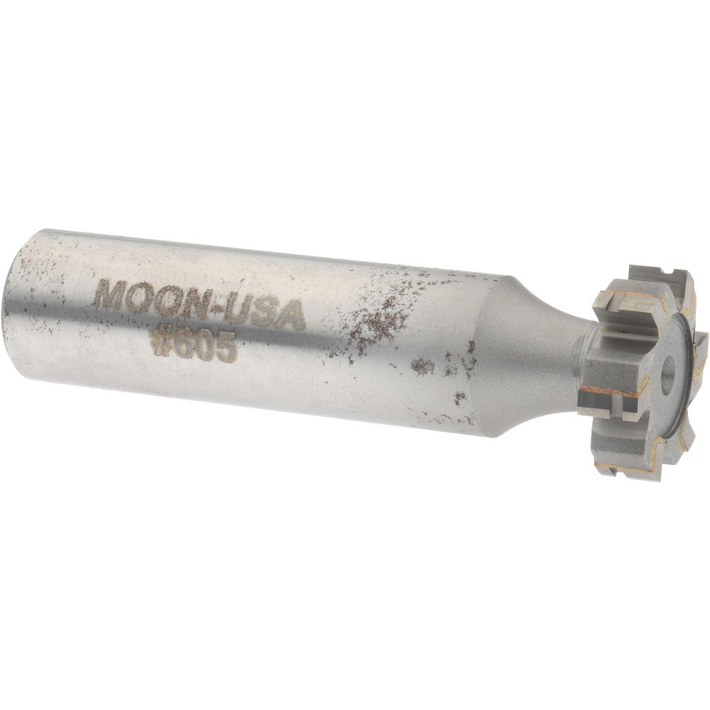 Made in USA Milling Cutters TC605 Woodruff Keyseat Cutter 0.625" Cut Dia, 0.1875" Cut Width, 1/2" Shank Dia, Straight Tooth