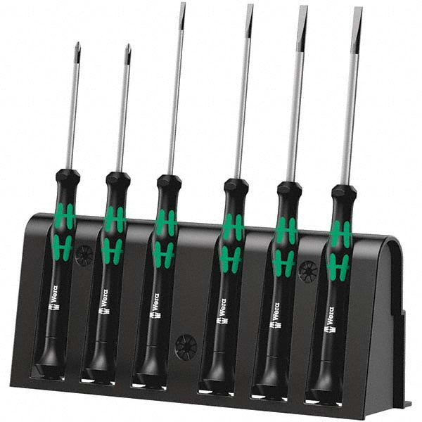 Wera 05118150001 Screwdriver Set 6 Pc, Phillips & Slotted