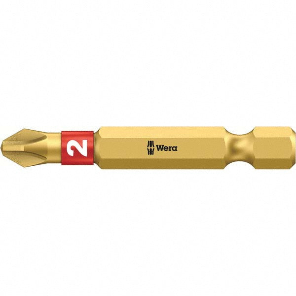 Wera 05059532001 Power Screwdriver Bit #2 Phillips, PH2 Speciality Point Size, 1/4" Hex Drive