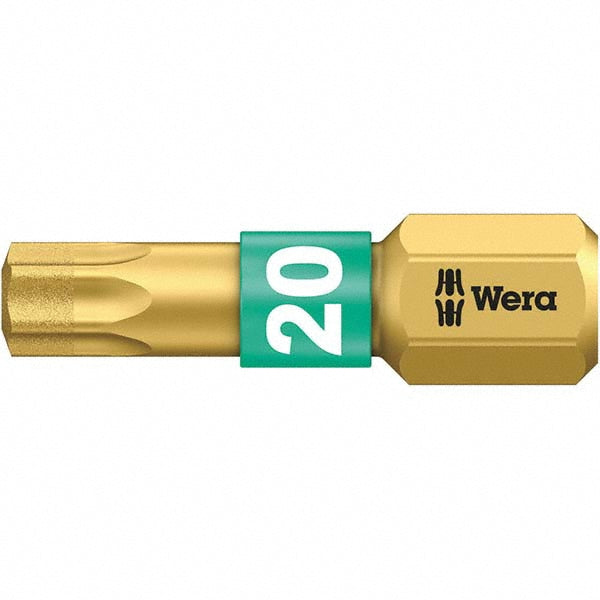 Wera 05066104001 Power Screwdriver Bit T20 Torx, TX20 Speciality Point Size, 1/4" Hex Drive
