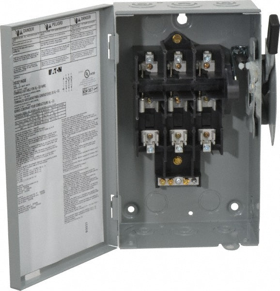 Eaton Cutler-Hammer DG321NGB Safety Switch NEMA 1, 30 Amp, 240VAC, Fused