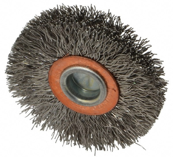 Weiler 90312 Wheel Brush 2" Wheel Dia, 3/8" Face Width, 0.0118" Wire Dia, Crimped