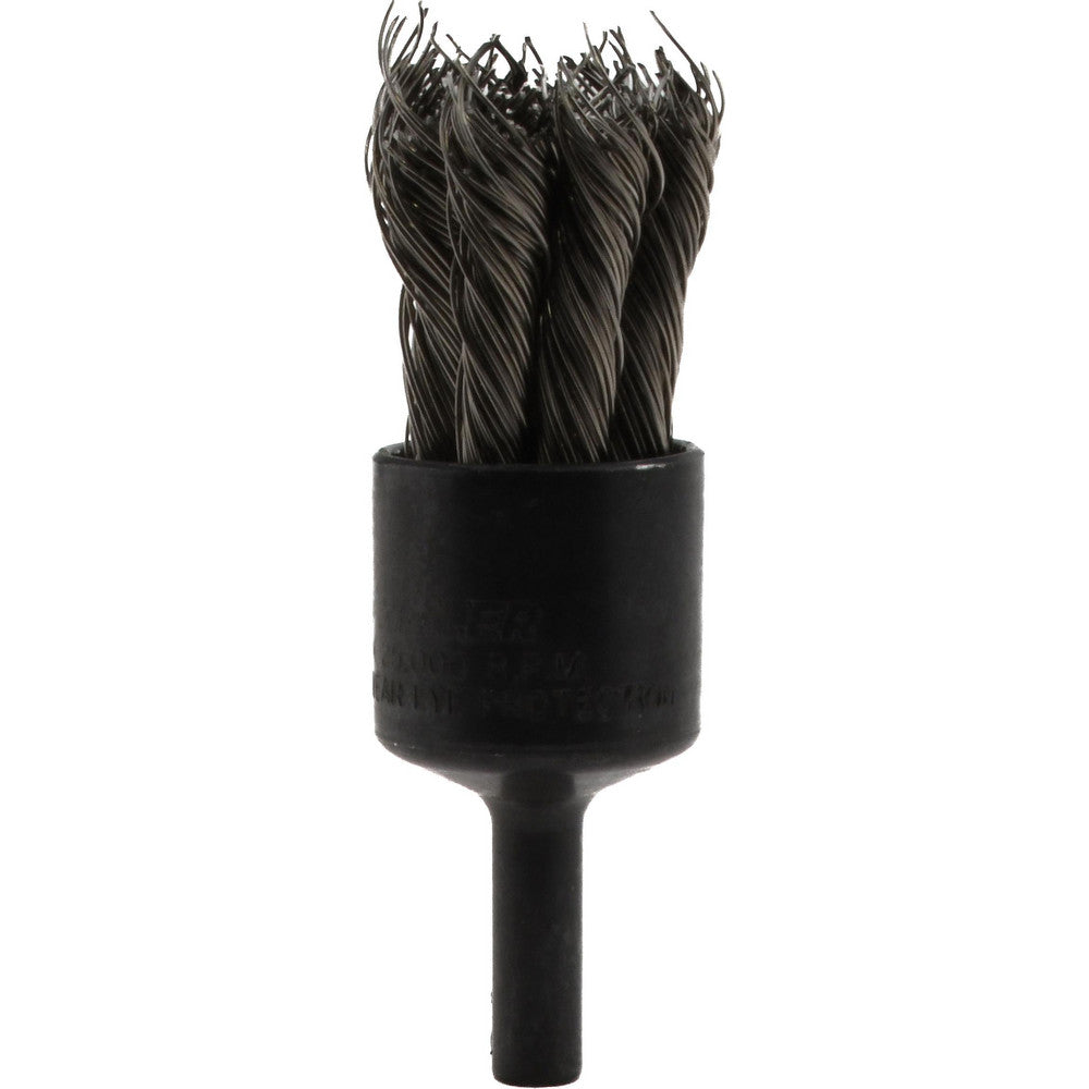 Weiler 10029 End Brushes 3/4" Dia, Stainless Steel, Knotted Wire