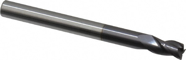 Accupro 00476606 Corner Radius End Mill 3/16" Dia, 5/16" LOC, 0.01" Radius, 3 Flutes, Solid Carbide