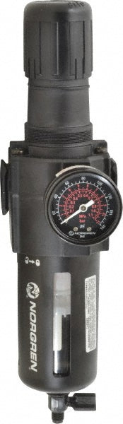 Norgren B74G-4AK-QP1-RMG FRL Combination Unit 1/2 NPT, Standard, 1 Pc Filter/Regulator with Pressure Gauge