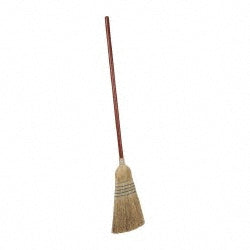 Rubbermaid FG638300BLUE Warehouse Heavy Duty Corn Broom, 1 1/8" Wood Handle, Blue